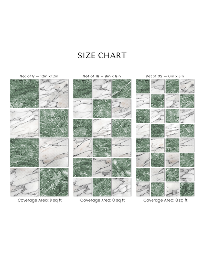 CHECKERBOARD MARBLE TILE DECALS