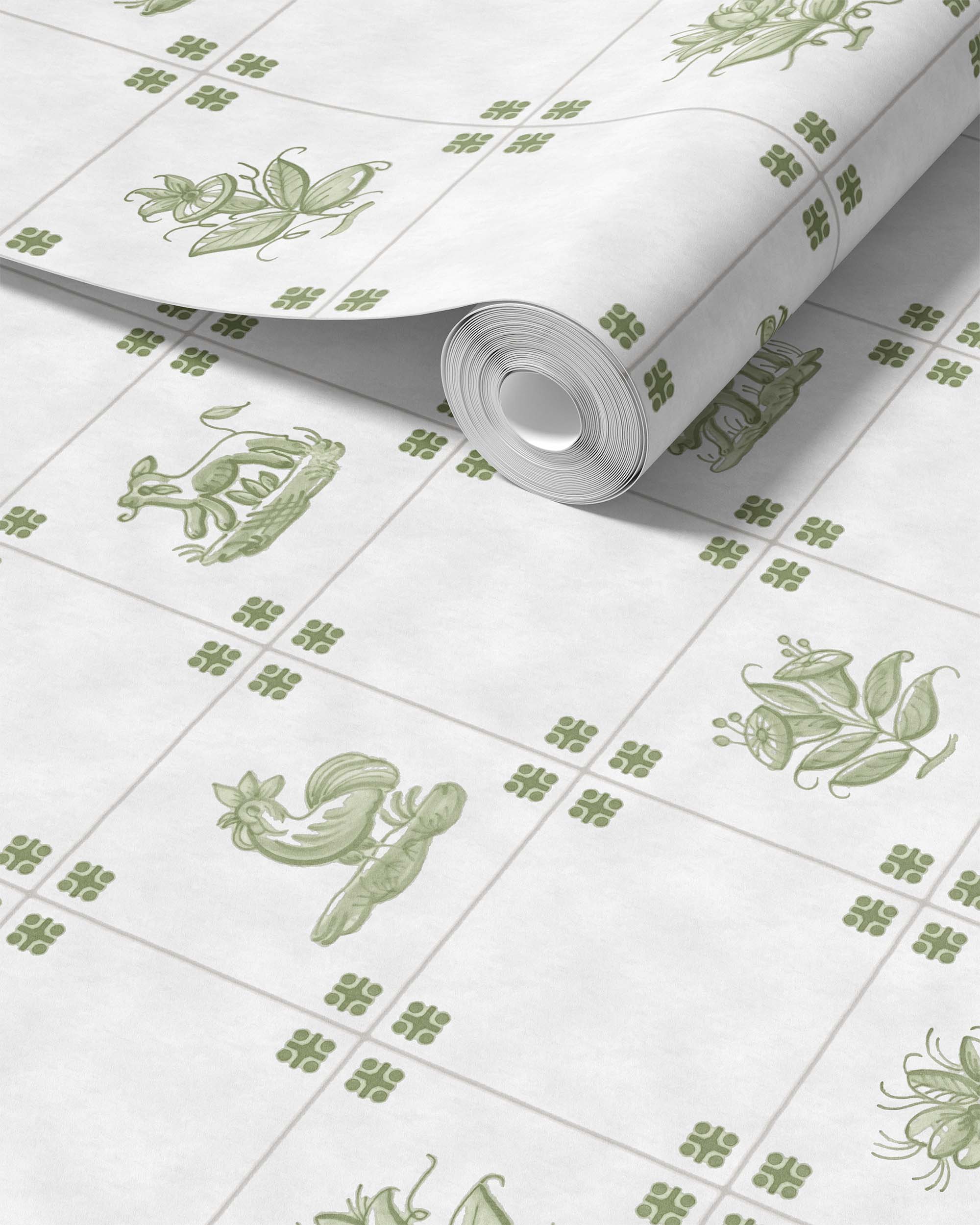 PAPEL PINTADO DE AZULEJOS ANTIGUOS DE DELFT II