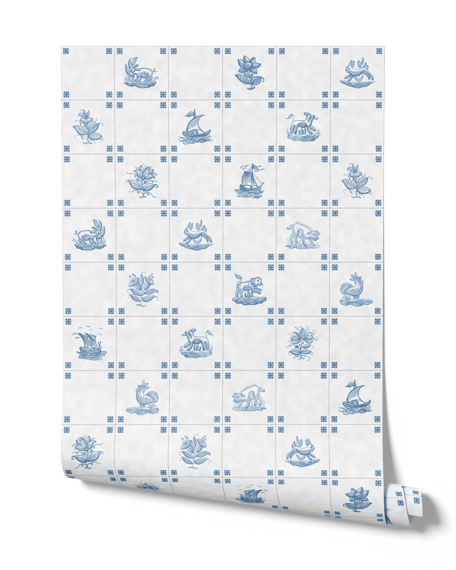 PAPEL PINTADO DE AZULEJOS ANTIGUOS DE DELFT II