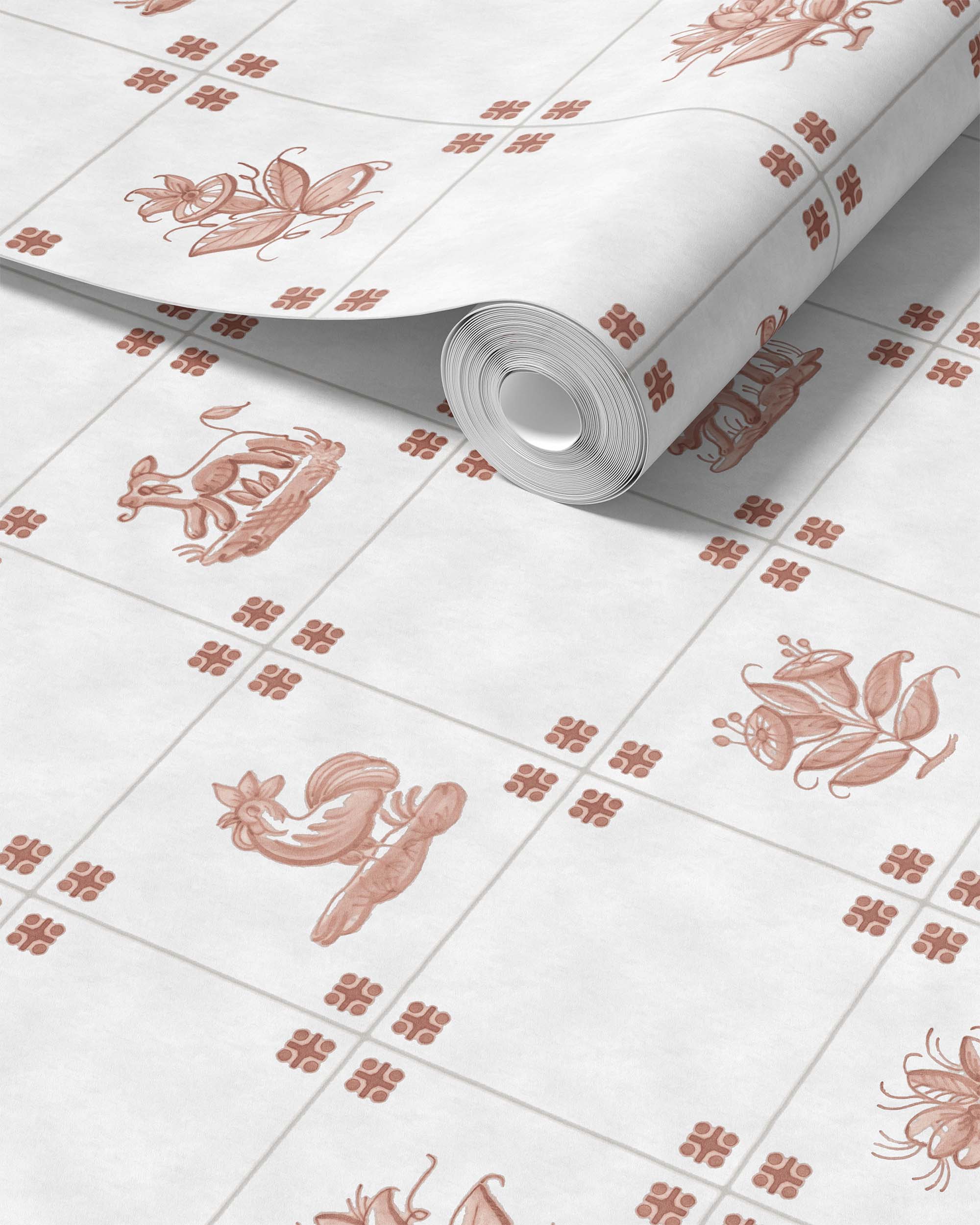 PAPEL PINTADO DE AZULEJOS ANTIGUOS DE DELFT II