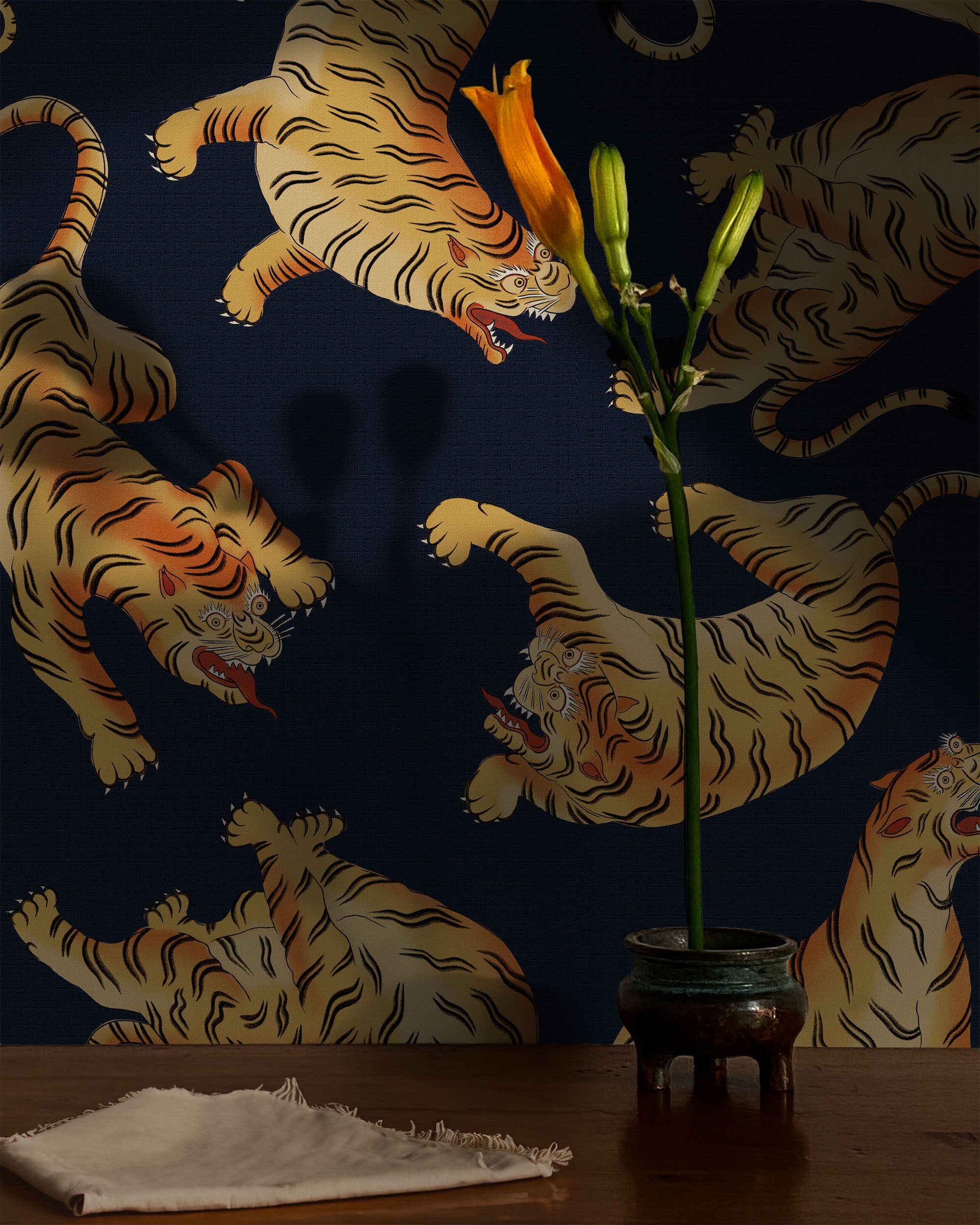 DANCING TIGERS WALLPAPER